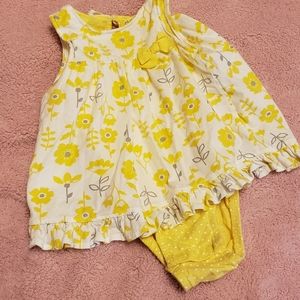 Yellow floral tank sunsuit